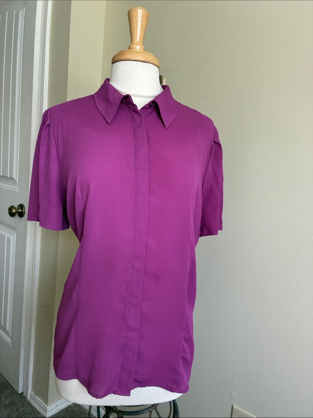 Investments Magenta Button Down Shirt